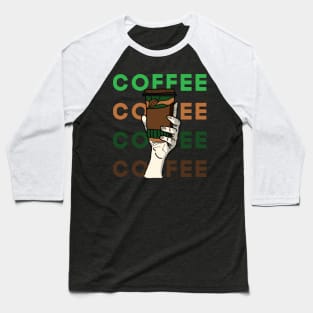 Raise Your Coffee v2 Baseball T-Shirt